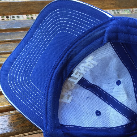 Blue Fastenal promotional hat full 6 panel with adjustable Velcro back strap - Picture 5 of 12